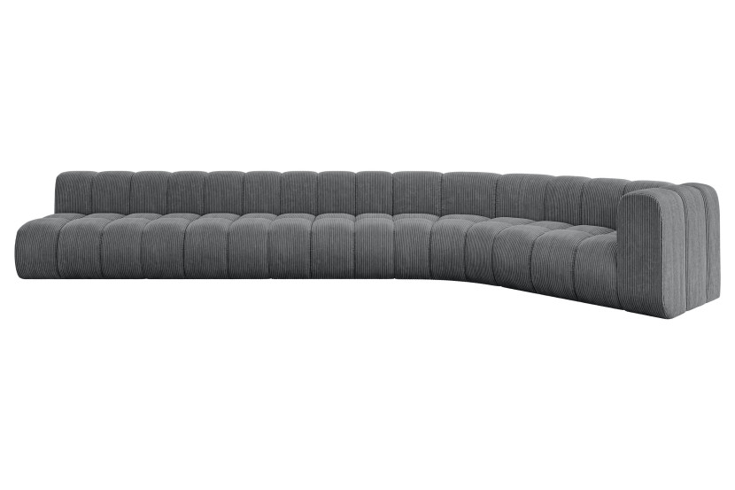 Narożnik prawostronny modułowy Karex-L3 - 490x194x70 cm Grafitowy 758329