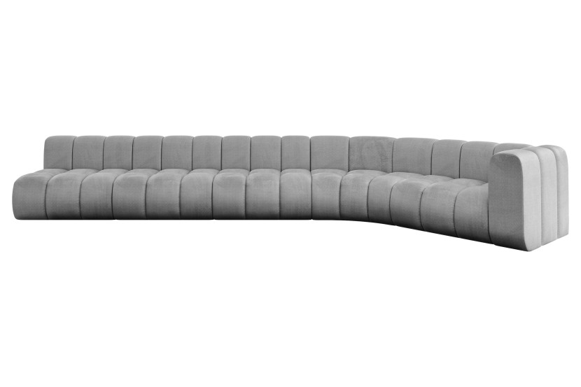 Narożnik prawostronny modułowy Karex-L3 - 490x194x70 cm Jasny szary 758424