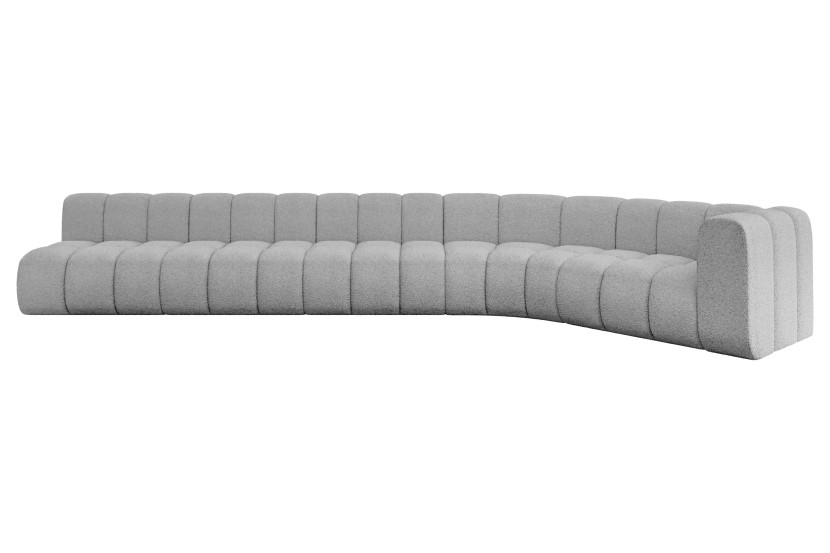 Narożnik prawostronny modułowy Karex-L3 - 490x194x70 cm Jasny szary 758341