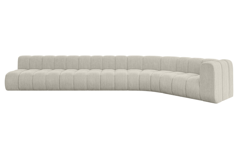 Narożnik prawostronny modułowy Karex-L3 - 490x194x70 cm Kremowy 758816