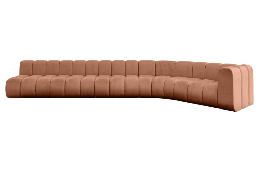 Narożnik prawostronny modułowy Karex-L3 - 490x194x70 cm Morelowy 758803