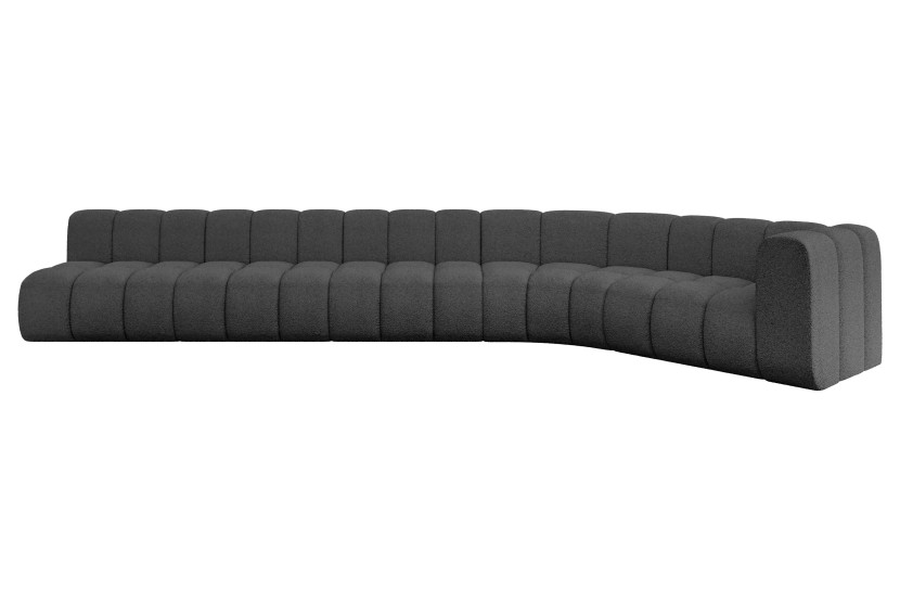 Narożnik prawostronny modułowy Karex-L3 - 490x194x70 cm Szary 758471