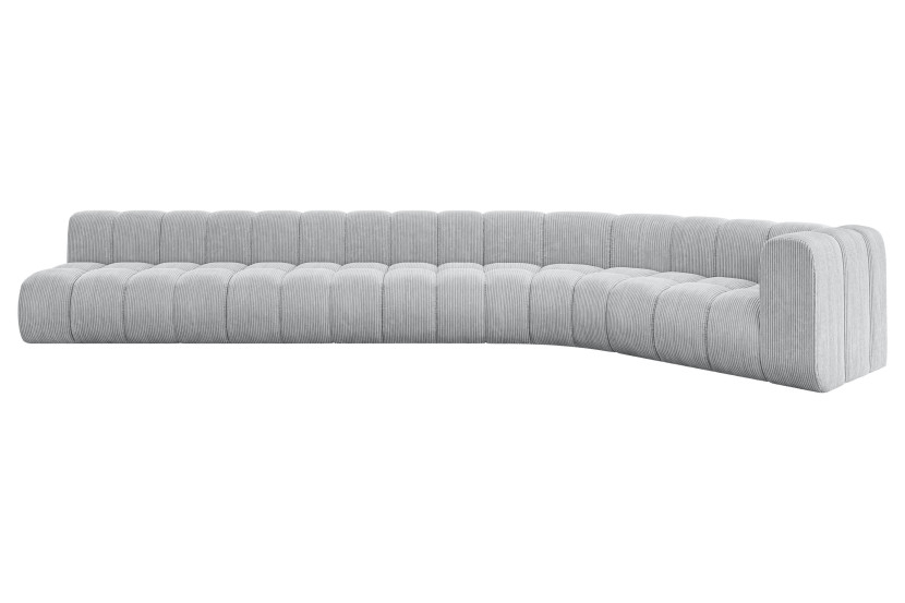 Narożnik prawostronny modułowy Karex-L3 - 490x194x70 cm Szary 758439