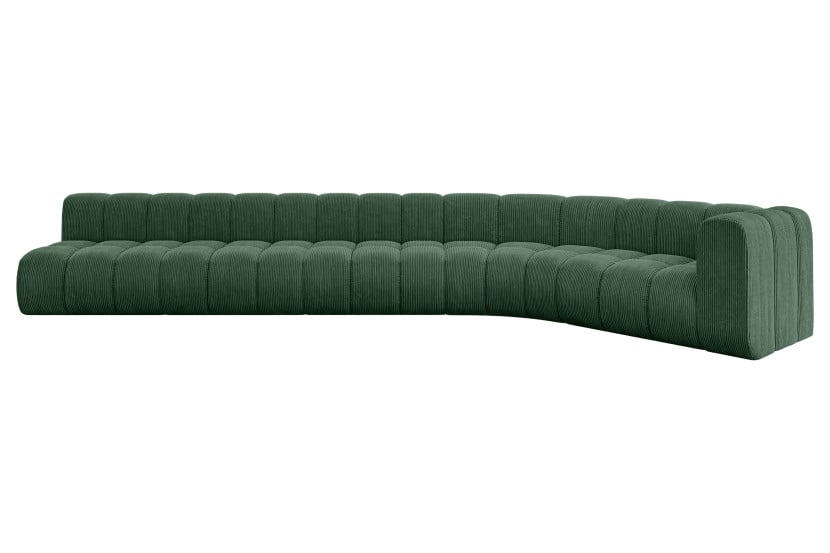 Narożnik prawostronny modułowy Karex-L3 - 490x194x70 cm Zielony 758597