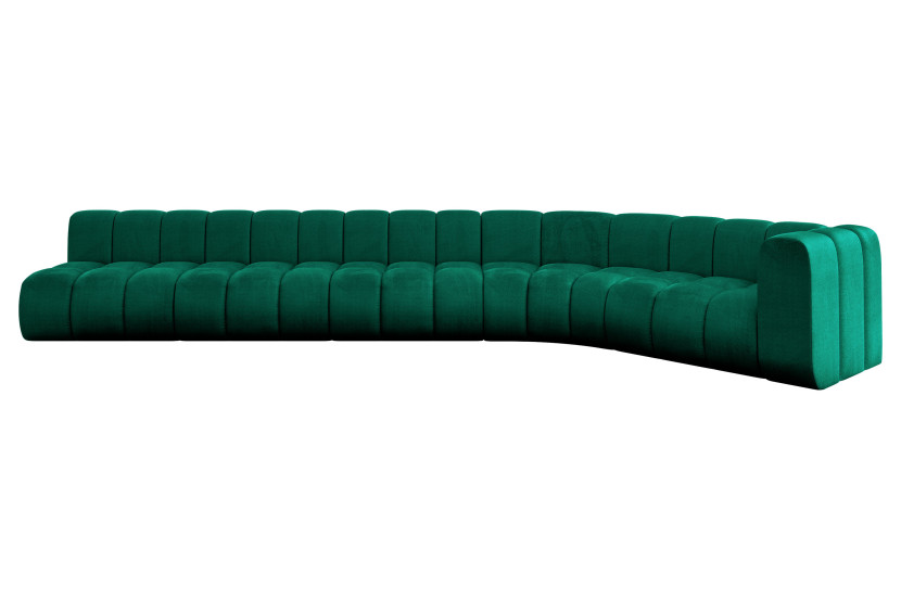 Narożnik prawostronny modułowy Karex-L3 - 490x194x70 cm Zielony 758719