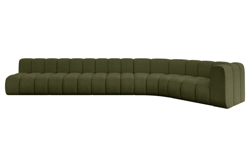 Narożnik prawostronny modułowy Karex-L3 - 490x194x70 cm Zielony 758250