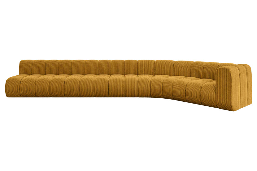 Narożnik prawostronny modułowy Karex-L3 - 490x194x70 cm Żółty 758758