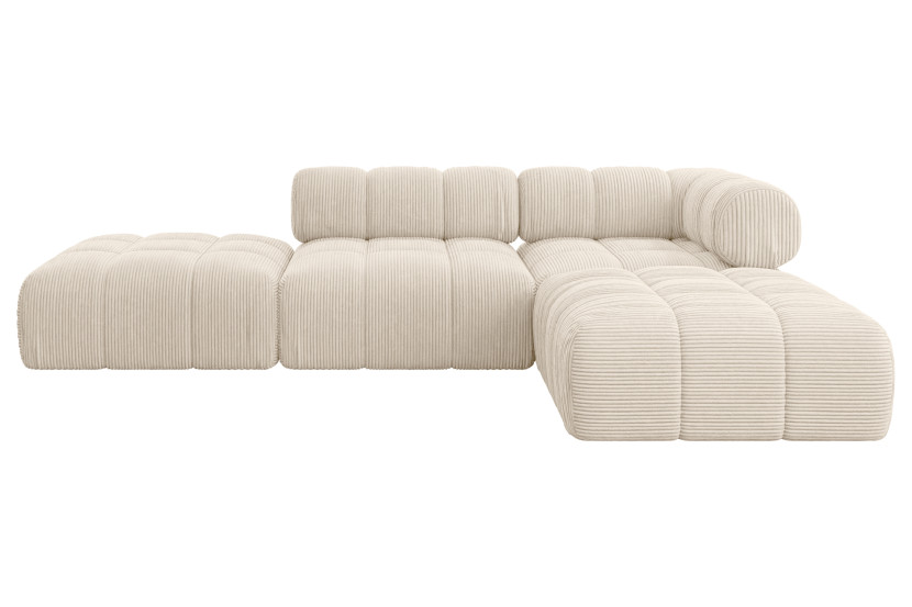 Narożnik prawostronny modułowy KERRU-L1 285x190x70 cm Beżowy 707887