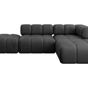 Narożnik prawostronny modułowy KERRU-L1 285x190x70 cm Czarny 707864 Narożnik prawostronny modułowy KERRU-L1 285x190x70 cm Czarny 707864