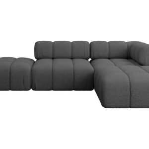 Narożnik prawostronny modułowy KERRU-L1 285x190x70 cm Szary 707938 Narożnik prawostronny modułowy KERRU-L1 285x190x70 cm Szary 707938