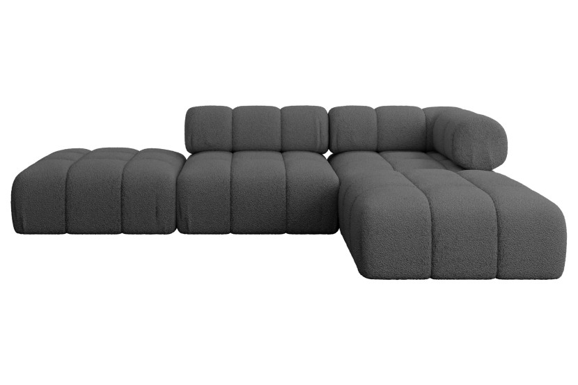 Narożnik prawostronny modułowy KERRU-L1 285x190x70 cm Szary 707938