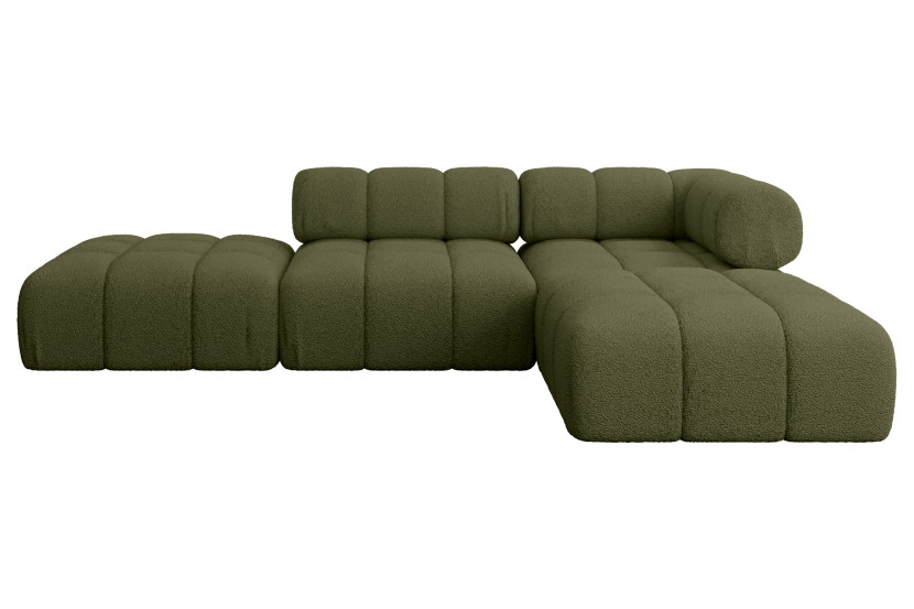 Narożnik prawostronny modułowy KERRU-L1 285x190x70 cm Zielony 707968