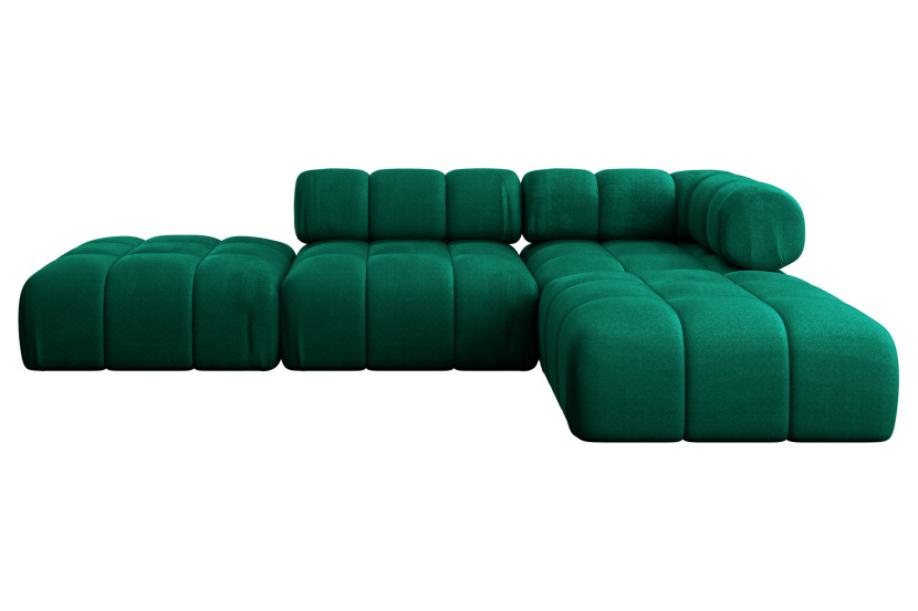 Narożnik prawostronny modułowy KERRU-L1 285x190x70 cm Zielony 707847