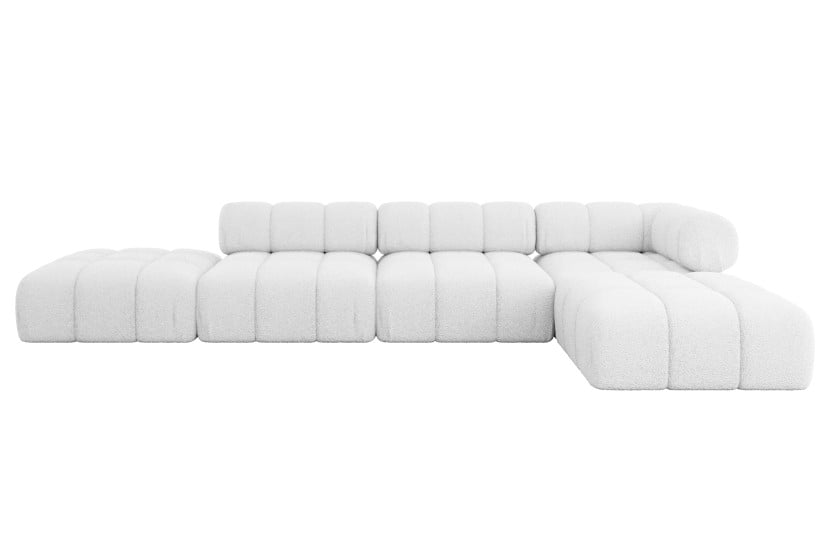 Narożnik prawostronny modułowy KERRU-L2 380x190x70 cm biały 692764
