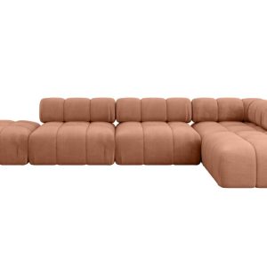 Narożnik prawostronny modułowy KERRU-L2 380x190x70 cm morelowy 692752 Narożnik prawostronny modułowy KERRU-L2 380x190x70 cm morelowy 692752