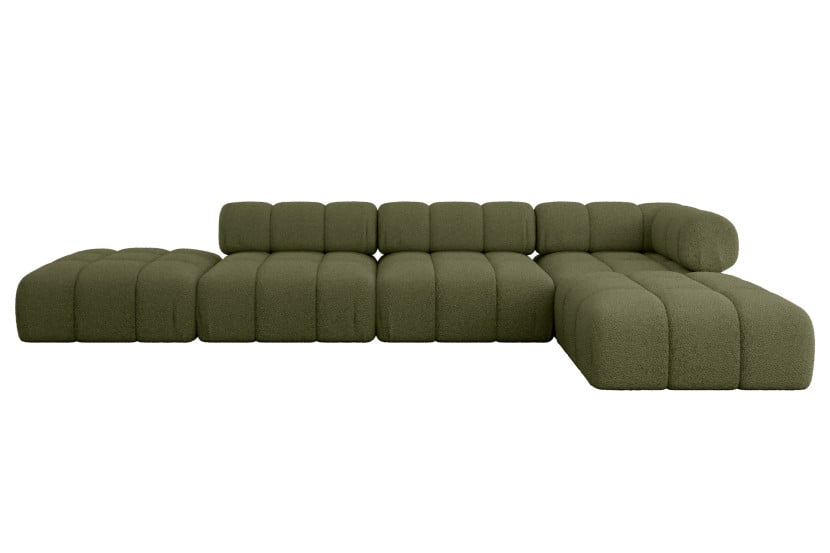 Narożnik prawostronny modułowy KERRU-L2 380x190x70 cm zielony 692781