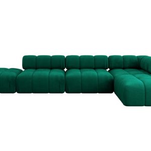 Narożnik prawostronny modułowy KERRU-L2 380x190x70 cm zielony 692784