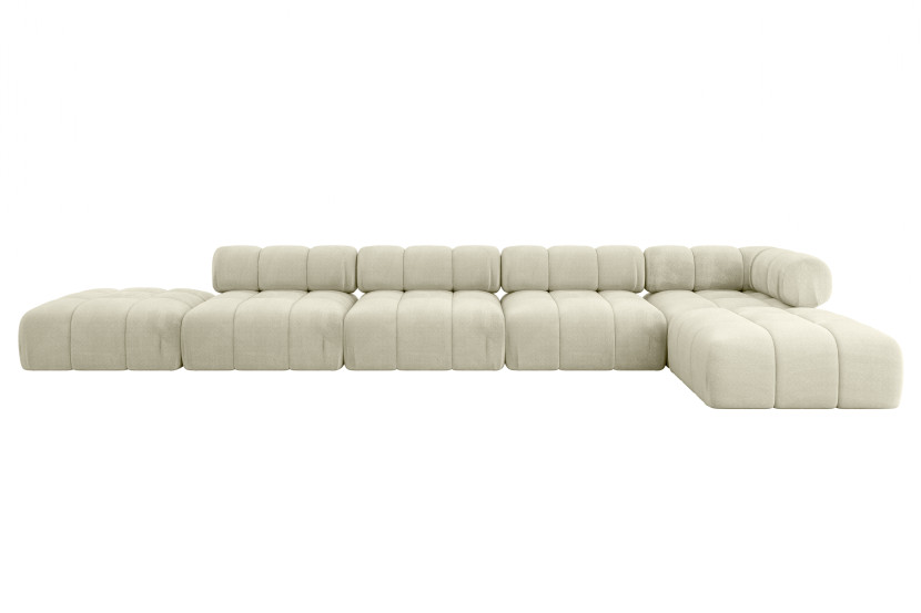 Narożnik prawostronny modułowy KERRU-L3 475x190x70 cm Beżowy 707971