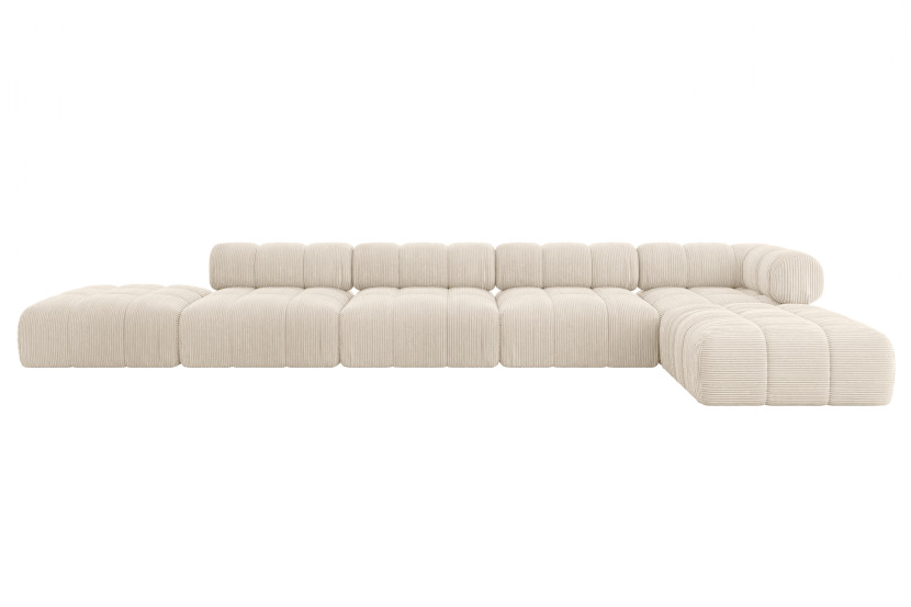 Narożnik prawostronny modułowy KERRU-L3 475x190x70 cm Beżowy 707756