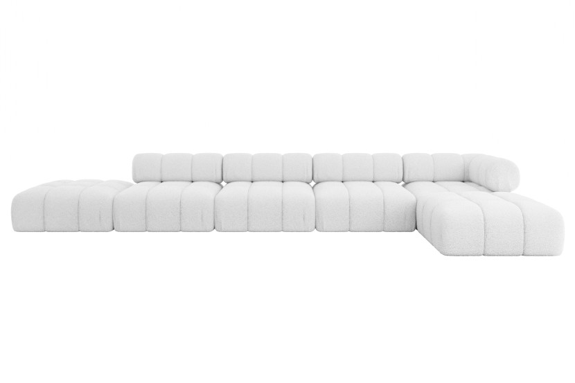 Narożnik prawostronny modułowy KERRU-L3 475x190x70 cm Biały 707772