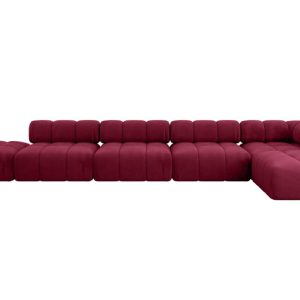 Narożnik prawostronny modułowy KERRU-L3 475x190x70 cm Bordowy 707806