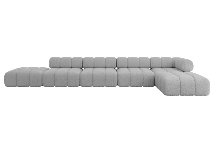 Narożnik prawostronny modułowy KERRU-L3 475x190x70 cm Jasny szary 707974