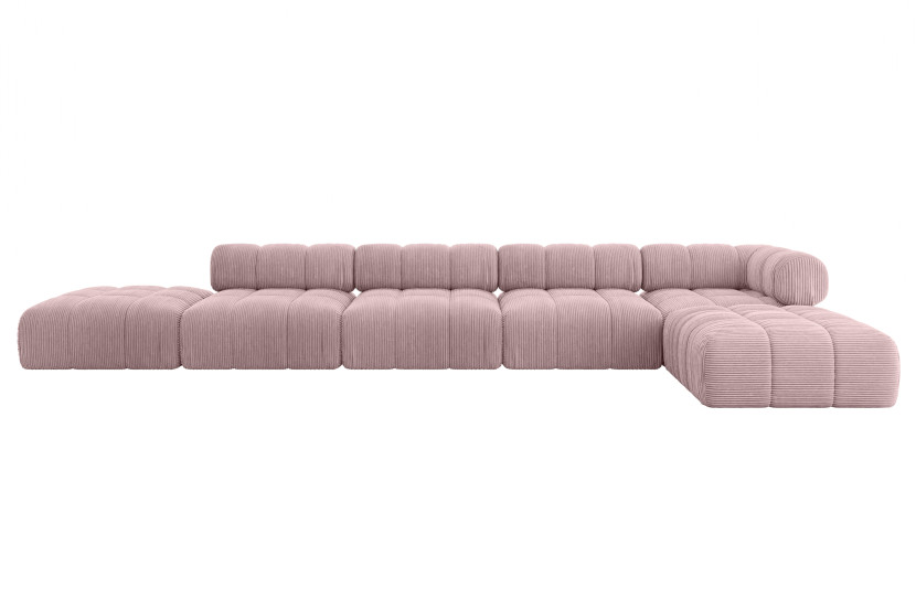 Narożnik prawostronny modułowy KERRU-L3 475x190x70 cm Różowy 707975