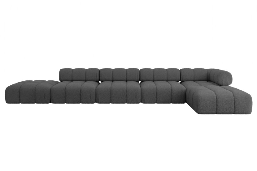 Narożnik prawostronny modułowy KERRU-L3 475x190x70 cm Szary 707773