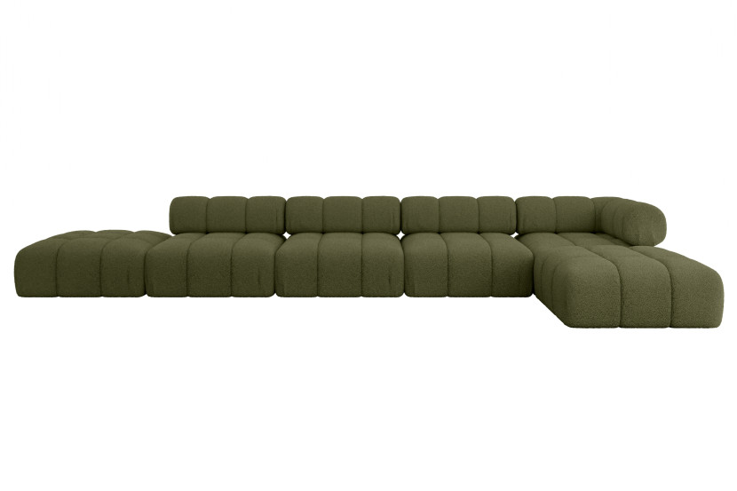 Narożnik prawostronny modułowy KERRU-L3 475x190x70 cm Zielony 707830