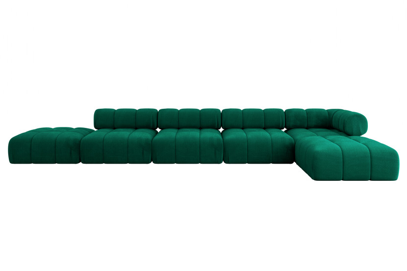 Narożnik prawostronny modułowy KERRU-L3 475x190x70 cm Zielony 707998