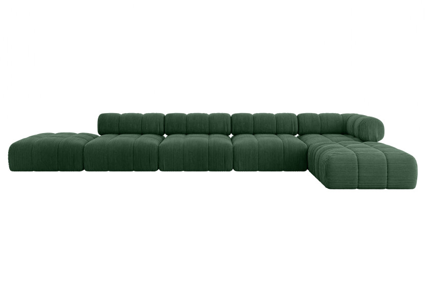 Narożnik prawostronny modułowy KERRU-L3 475x190x70 cm Zielony 707760