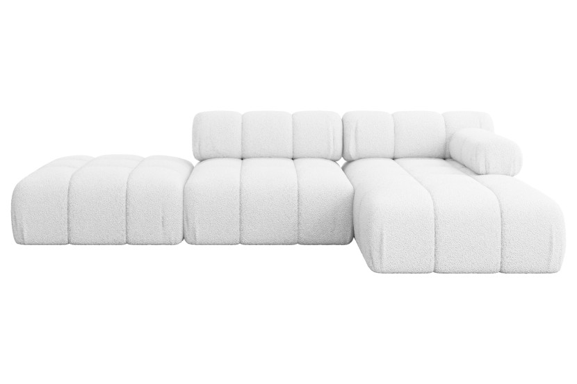 Narożnik prawostronny modułowy LIZUR-L1 285x160x70 cm Biały 683349