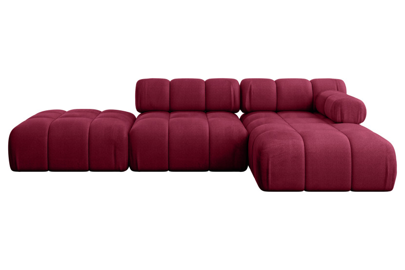 Narożnik prawostronny modułowy LIZUR-L1 285x160x70 cm Bordowy 683307