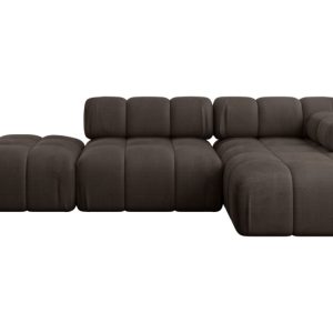 Narożnik prawostronny modułowy LIZUR-L1 285x160x70 cm Brązowy 683291