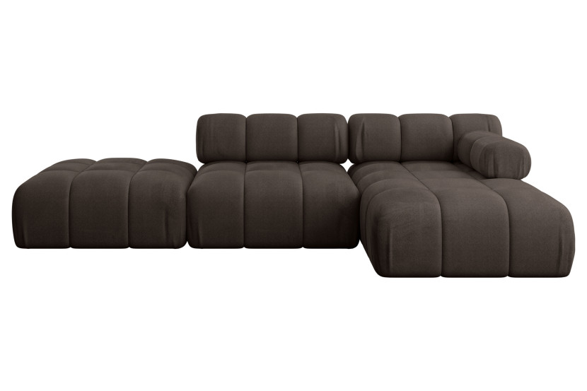 Narożnik prawostronny modułowy LIZUR-L1 285x160x70 cm Brązowy 683291