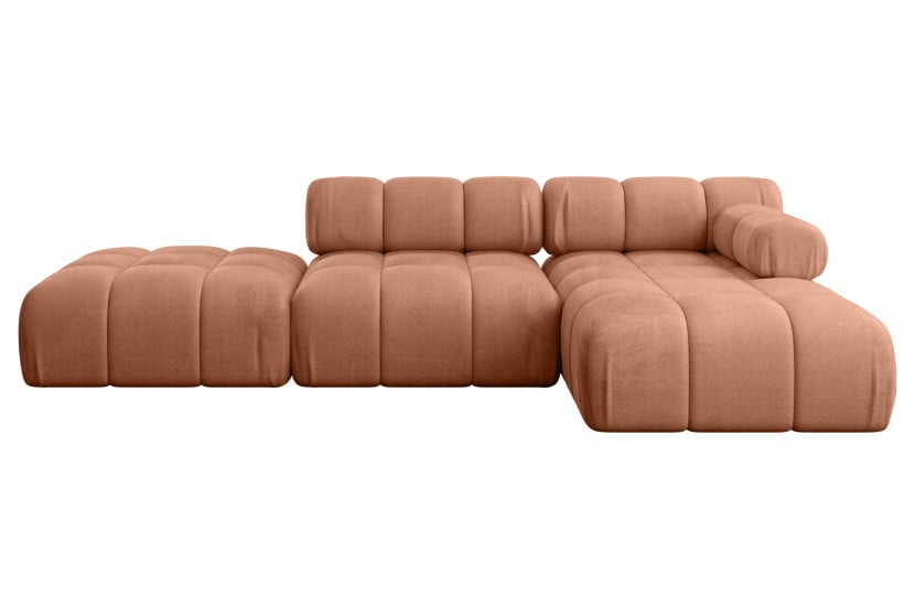 Narożnik prawostronny modułowy LIZUR-L1 285x160x70 cm Morelowy 683286
