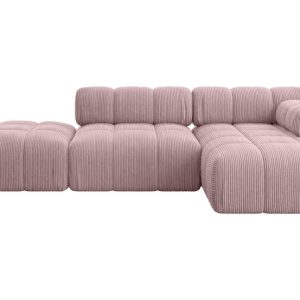 Narożnik prawostronny modułowy LIZUR-L1 285x160x70 cm Różowy 683348 Narożnik prawostronny modułowy LIZUR-L1 285x160x70 cm Różowy 683348