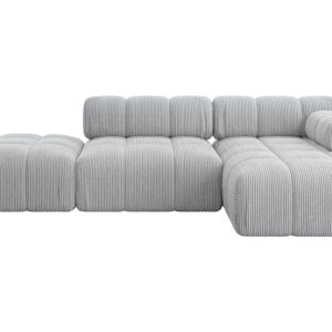 Narożnik prawostronny modułowy LIZUR-L1 285x160x70 cm Szary 683285 Narożnik prawostronny modułowy LIZUR-L1 285x160x70 cm Szary 683285