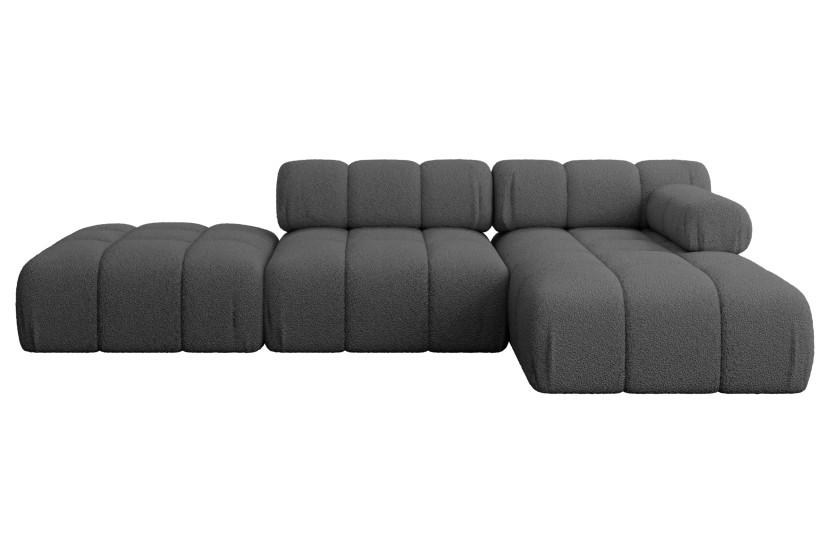 Narożnik prawostronny modułowy LIZUR-L1 285x160x70 cm Szary 683266