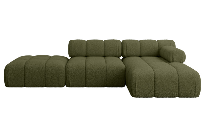 Narożnik prawostronny modułowy LIZUR-L1 285x160x70 cm Zielony 683293