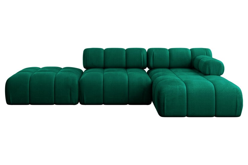 Narożnik prawostronny modułowy LIZUR-L1 285x160x70 cm Zielony 683308