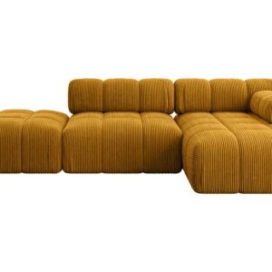 Narożnik prawostronny modułowy LIZUR-L1 285x160x70 cm Żółty 683323 Narożnik prawostronny modułowy LIZUR-L1 285x160x70 cm Żółty 683323