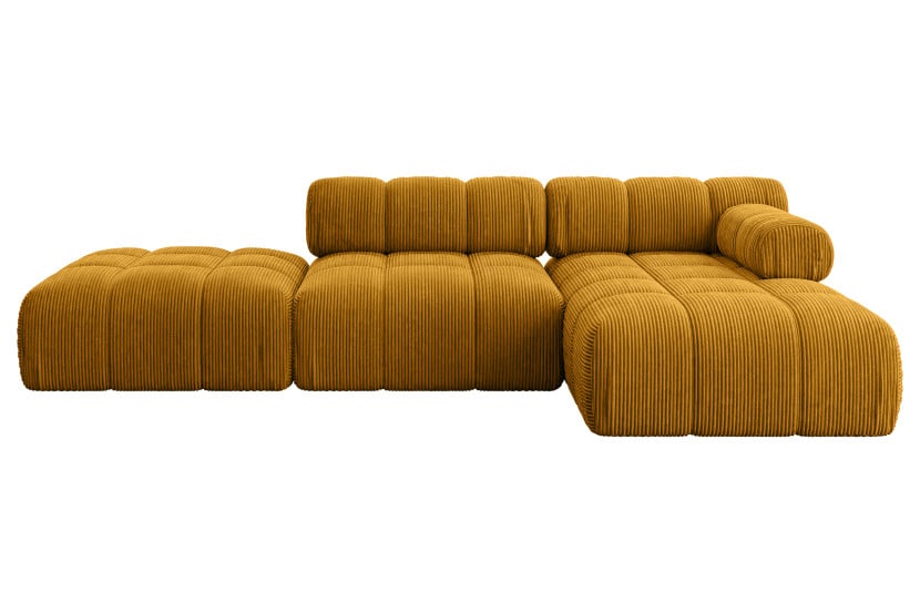 Narożnik prawostronny modułowy LIZUR-L1 285x160x70 cm Żółty 683323