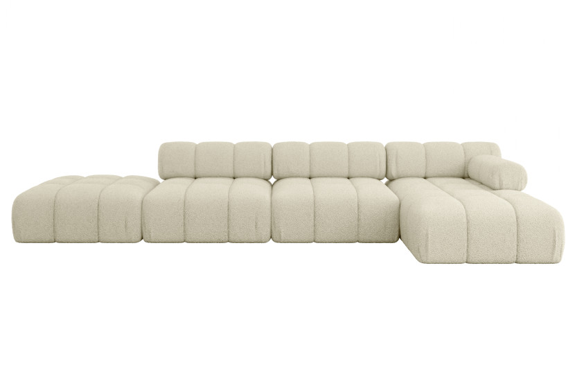 Narożnik prawostronny modułowy LIZUR-L2 380x160x70 cm Beżowy 683340