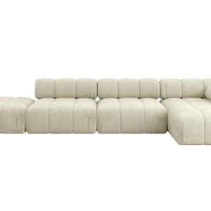 Narożnik prawostronny modułowy LIZUR-L2 380x160x70 cm Beżowy 683352 Narożnik prawostronny modułowy LIZUR-L2 380x160x70 cm Beżowy 683352