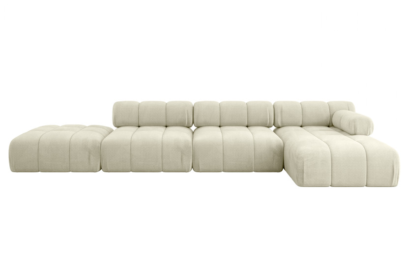 Narożnik prawostronny modułowy LIZUR-L2 380x160x70 cm Beżowy 683352