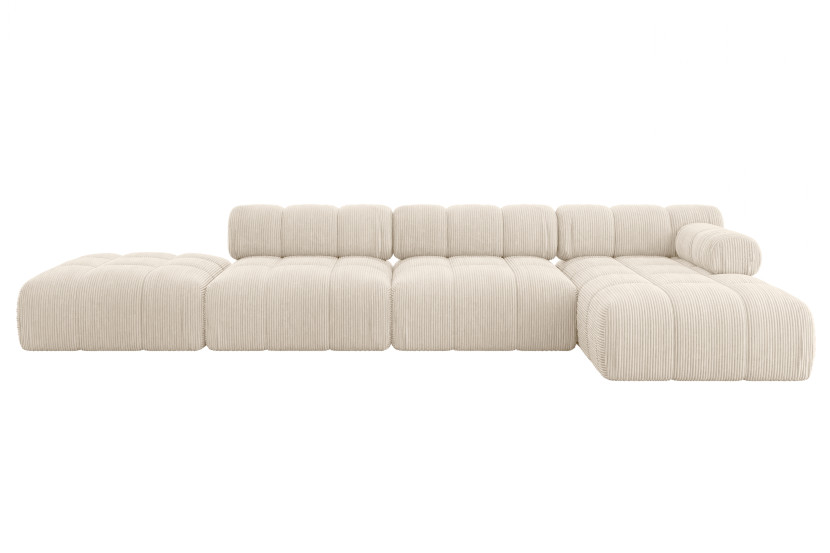 Narożnik prawostronny modułowy LIZUR-L2 380x160x70 cm Beżowy 683264