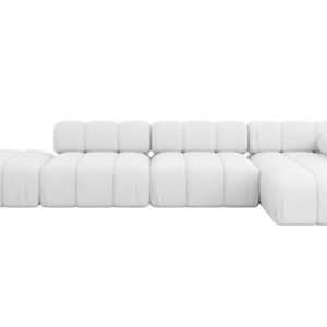 Narożnik prawostronny modułowy LIZUR-L2 380x160x70 cm Biały 683305 Narożnik prawostronny modułowy LIZUR-L2 380x160x70 cm Biały 683305