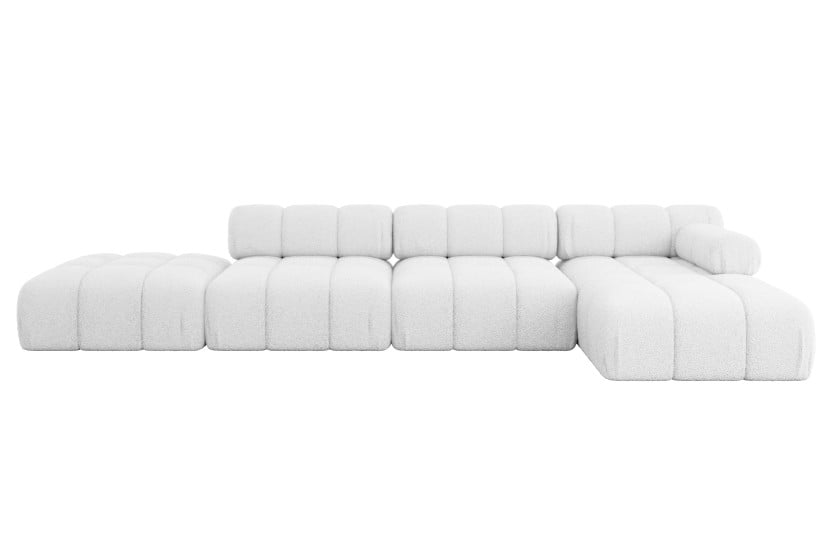 Narożnik prawostronny modułowy LIZUR-L2 380x160x70 cm Biały 683305