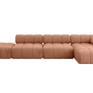 Narożnik prawostronny modułowy LIZUR-L2 380x160x70 cm Morelowy 683290